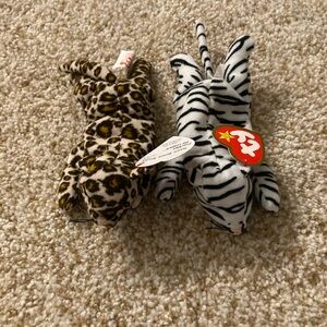 Ty mini Stuffed Animals - Leopard and Tiger
